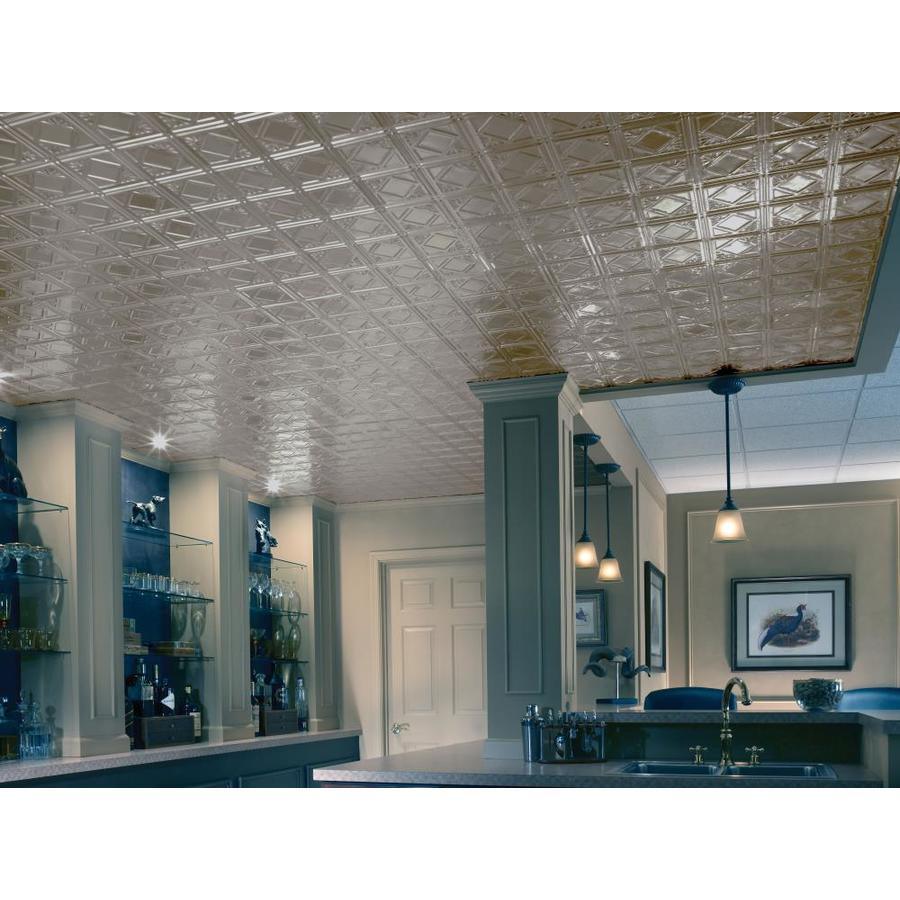Armstrong Ceilings 48-in x 24-in Metallaire Fans White Metal/Tin Surface-Mount Panel Ceiling Tiles - Super Arbor