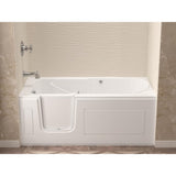 HD Series 30 in. x 60 in. Left Drain Step-In Walk-In Air Tub in White - Super Arbor
