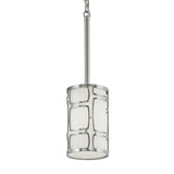Kichler Sabine Brushed Nickel Modern/Contemporary Etched Glass Cylinder Pendant Light