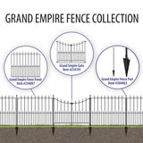 YARDLINK Empire 3-ft W Powder-coated Steel Decorative Metal Pressed-point No Dig Decorative Walk-thru Fence Gate