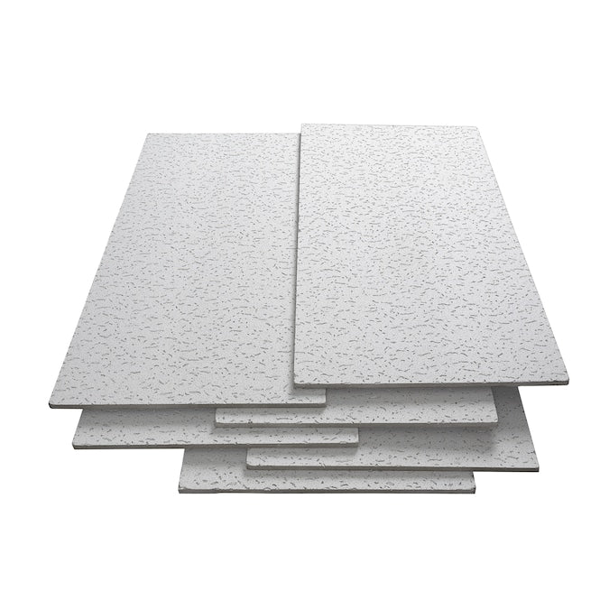 USG Ceilings 4-ft x 2-ft White Mineral Fiber Drop Ceiling Plank (8-Pack, 64-sq ft / Case)