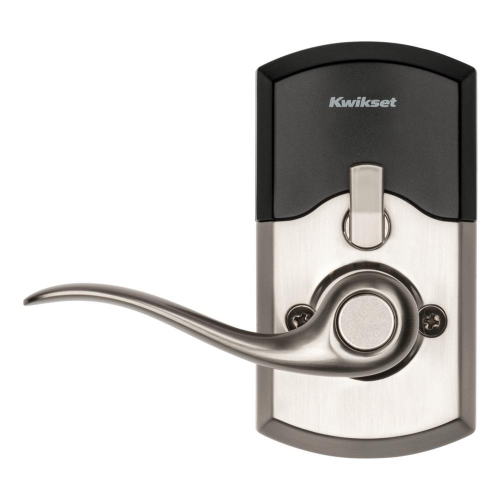 917 SmartCode Satin Nickel Electronic Single-Cylinder Tustin Door Lever Featuring SmartKey Security - Super Arbor