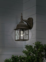 Portfolio Litshire 13.5-in H Oil-Rubbed Bronze Outdoor Wall Lantern, Medium Base (E26)