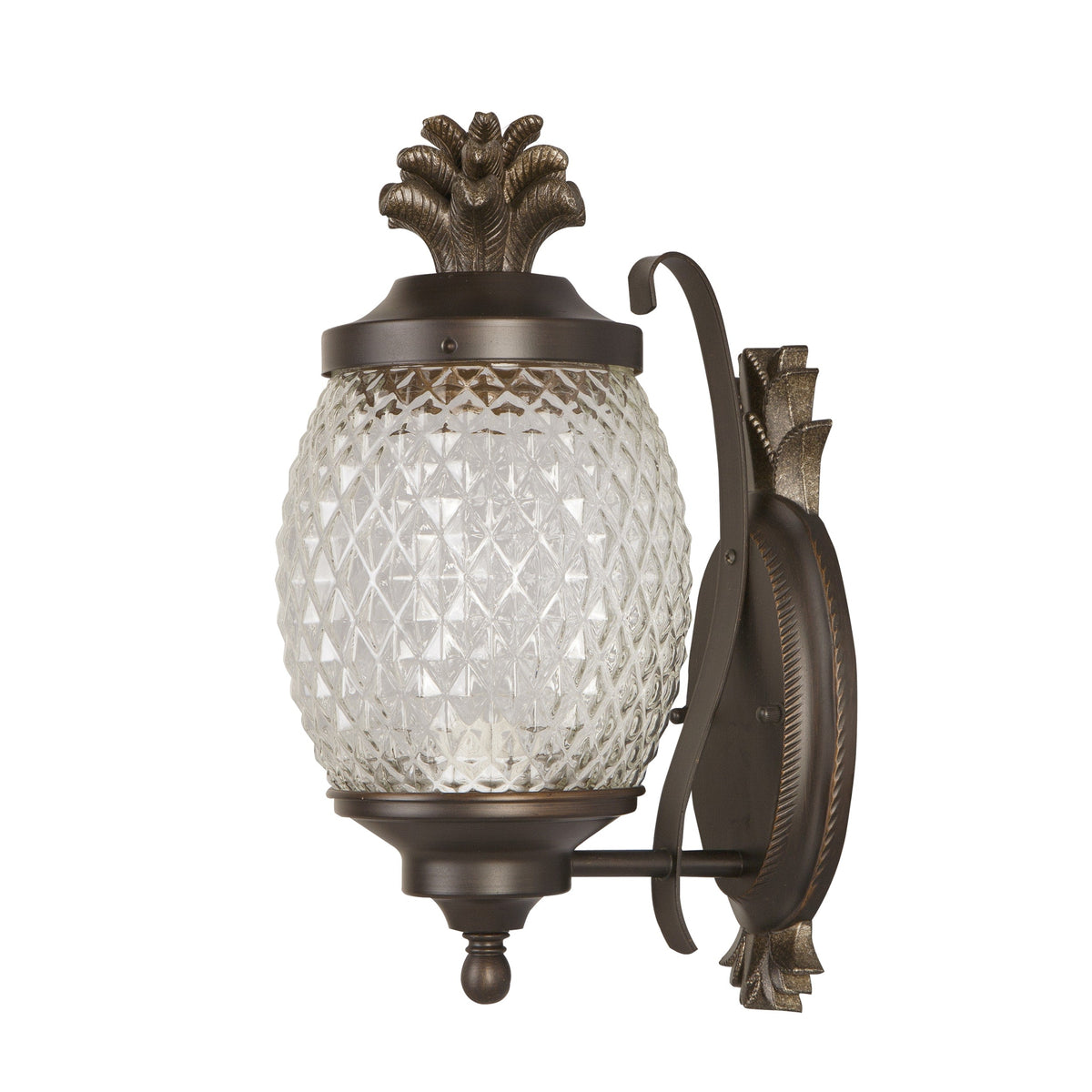 Portfolio 15.25-in H Brushed Bronze Medium Base (E-26) Outdoor Wall Light