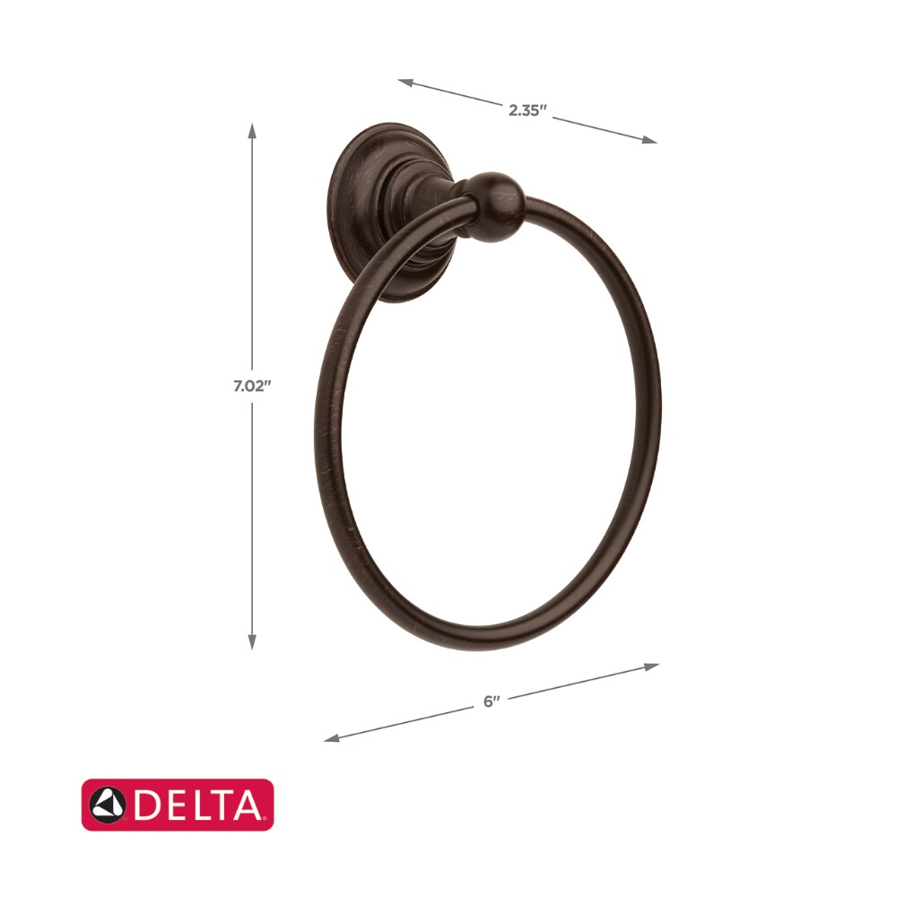 Delta Providence 3-Piece Decorative Bathroom Hardware Set, Venetian Bronze (Towel Bar 18–24 in, TP Holder, Towel Ring)