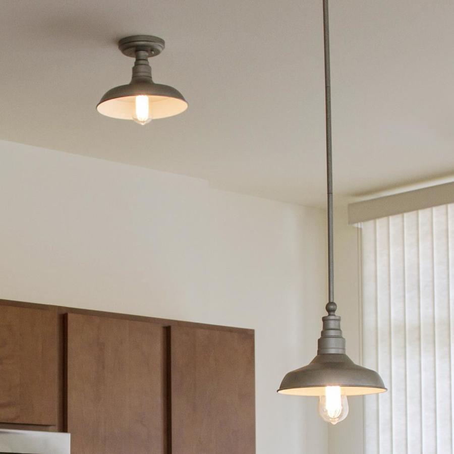 Design House Kimball 11.02-in Coffee Bronze Rustic Incandescent Semi-flush Mount Light - Super Arbor