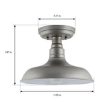 Design House Kimball 11.02-in Coffee Bronze Rustic Incandescent Semi-flush Mount Light - Super Arbor