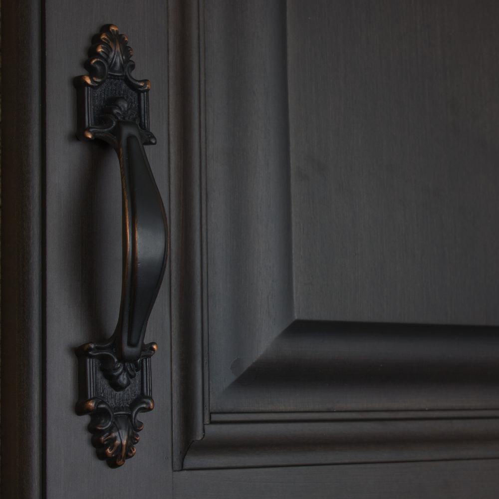 3-1/2 in. Center-to-Center Oil Rubbed Bronze Deco Cabinet Pull (10-Pack) - Super Arbor