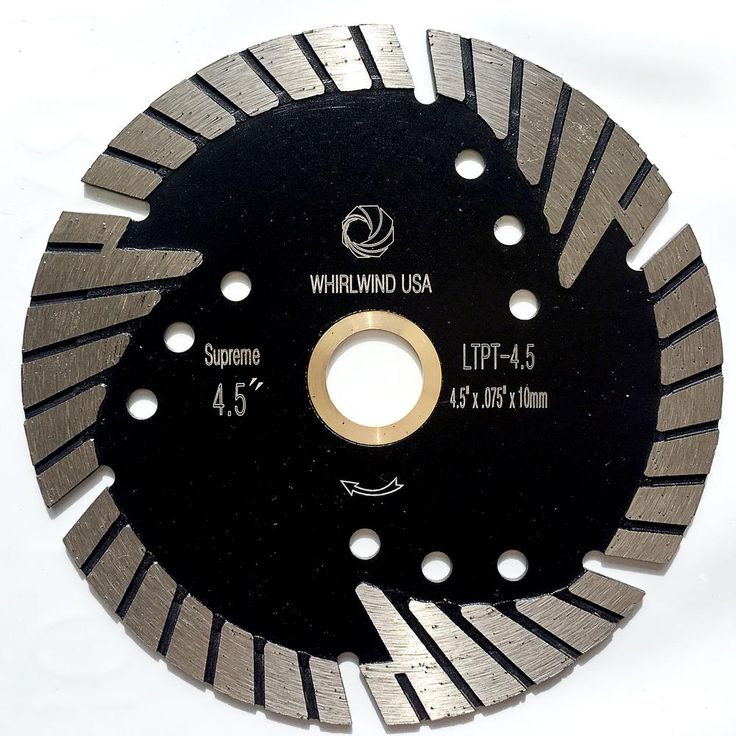 Whirlwind USA 4-1/2 in. Turbo 6-Teeth Segmented Diamond Saw Blade Granite Marble Concrete Cutting