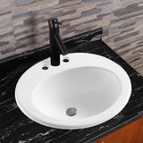 20 in. x 18 in. Top Above Sink White Ceramic Bathroom Counter - Super Arbor