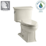 Archer 1-piece 1.28 GPF Single Flush Elongated Toilet in Almond - Super Arbor