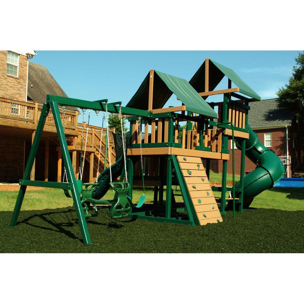 76.9 cu. ft. Green Rubber Mulch - Super Arbor