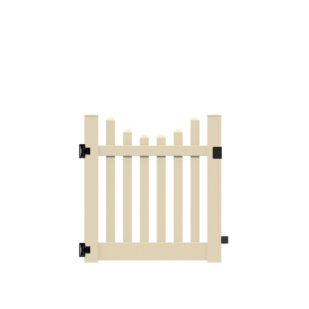 Freedom Lennox 4-ft H x 4-ft W Sand Vinyl Fence Gate Kit (Unassembled)