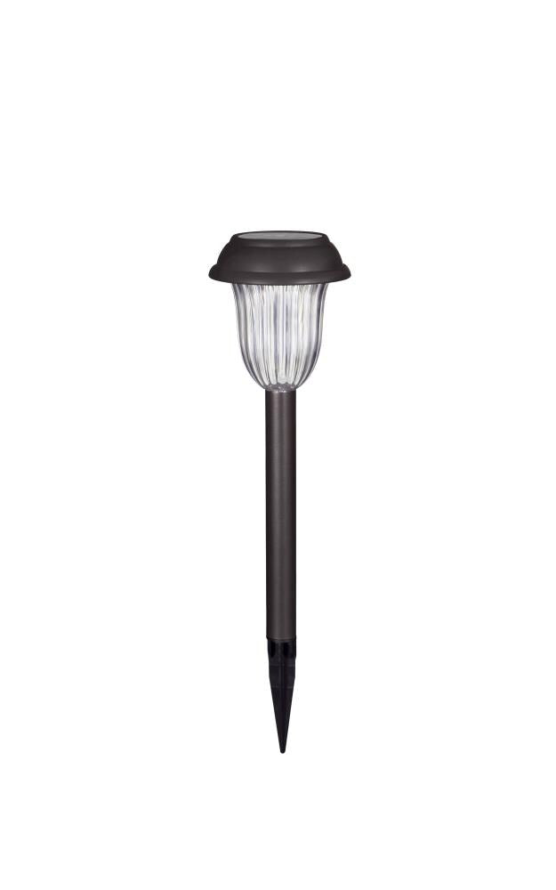 Portfolio 4x Brighter 4.8-Lumen Stainless Steel Solar Integrated LED Path Light, 3500K Warm White