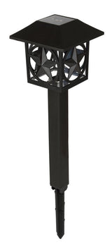 Portfolio 2Brighter 2.4-Lumen Black Solar Integrated LED Path Light, 3500K