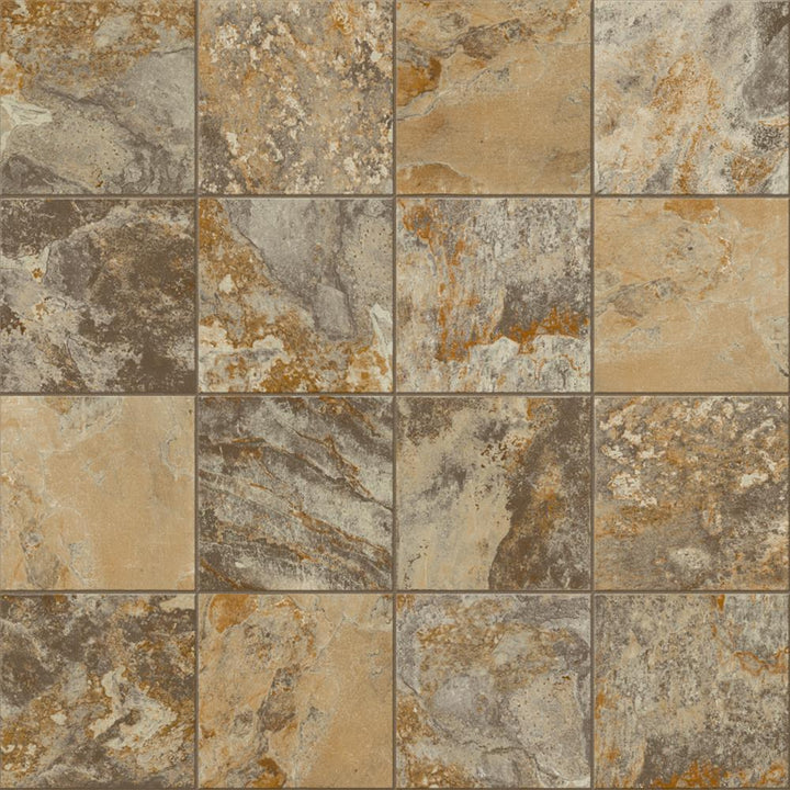 Congoleum ArmorCore UR Canyon View 12-ft W Cut-to-Length Adobe Rust Stone Look Low-Gloss Sheet Vinyl Flooring