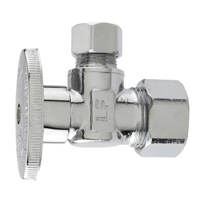 Keeney Brass 1/2-in Compression x 3/8-in Compression Quarter Turn Angle Valve