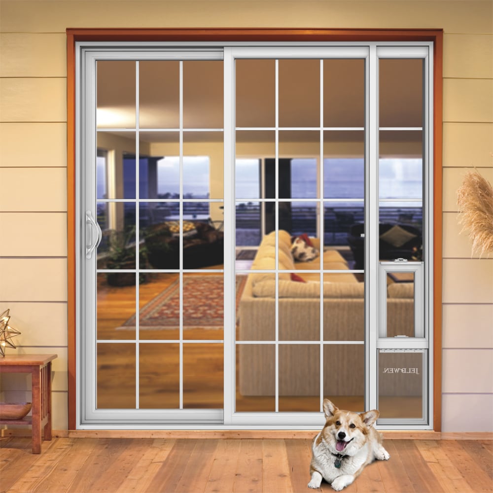 JELD-WEN 72-in x 80-in Vinyl Sliding, Left-hand sliding – installed room view