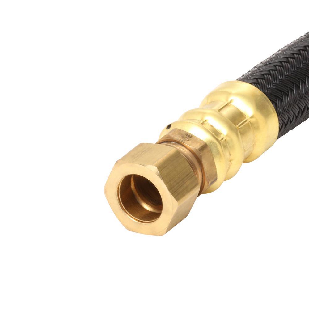 3/4 in. MIP x 5/8 in. O.D. Compression x 18 in. Polymer Braided Water Heater Connector (0.57 in. I.D.) - Super Arbor