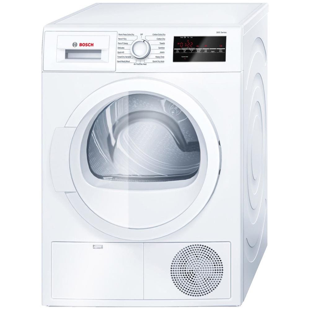 Bosch 300 Series 4-cu ft Stackable Ventless Electric Dryer, White, WTG86400UC