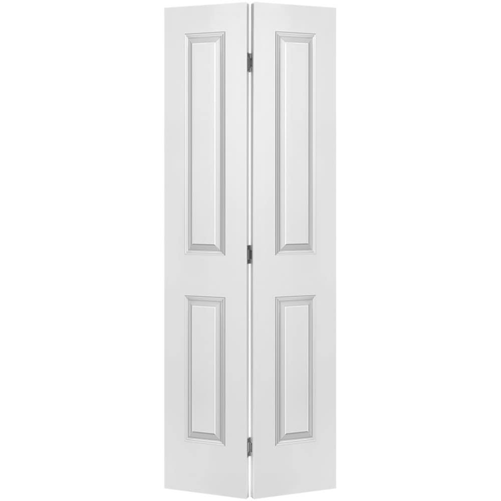 Masonite Traditional 36-in x 80-in Primed 2-Panel Square Molded Composite Bifold Door, Hardware Included
