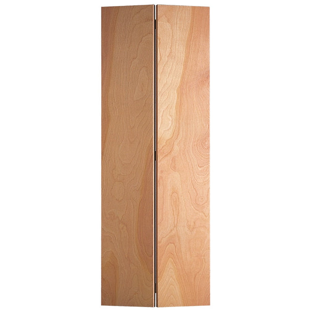 Masonite Traditional 24-in x 80-in Natural Flush Unfinished Hardwood Veneer Bifold Door (Hardware Included)