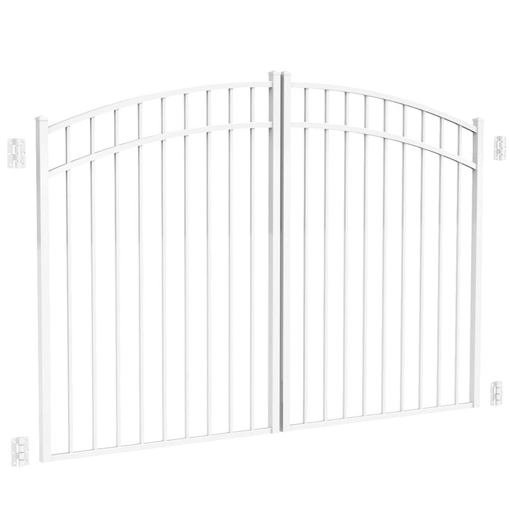Freedom 7.75-ft x 4.62-ft White Aluminum Driveway Gate