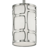 Kichler Sabine Brushed Nickel Modern/Contemporary Etched Glass Cylinder Pendant Light