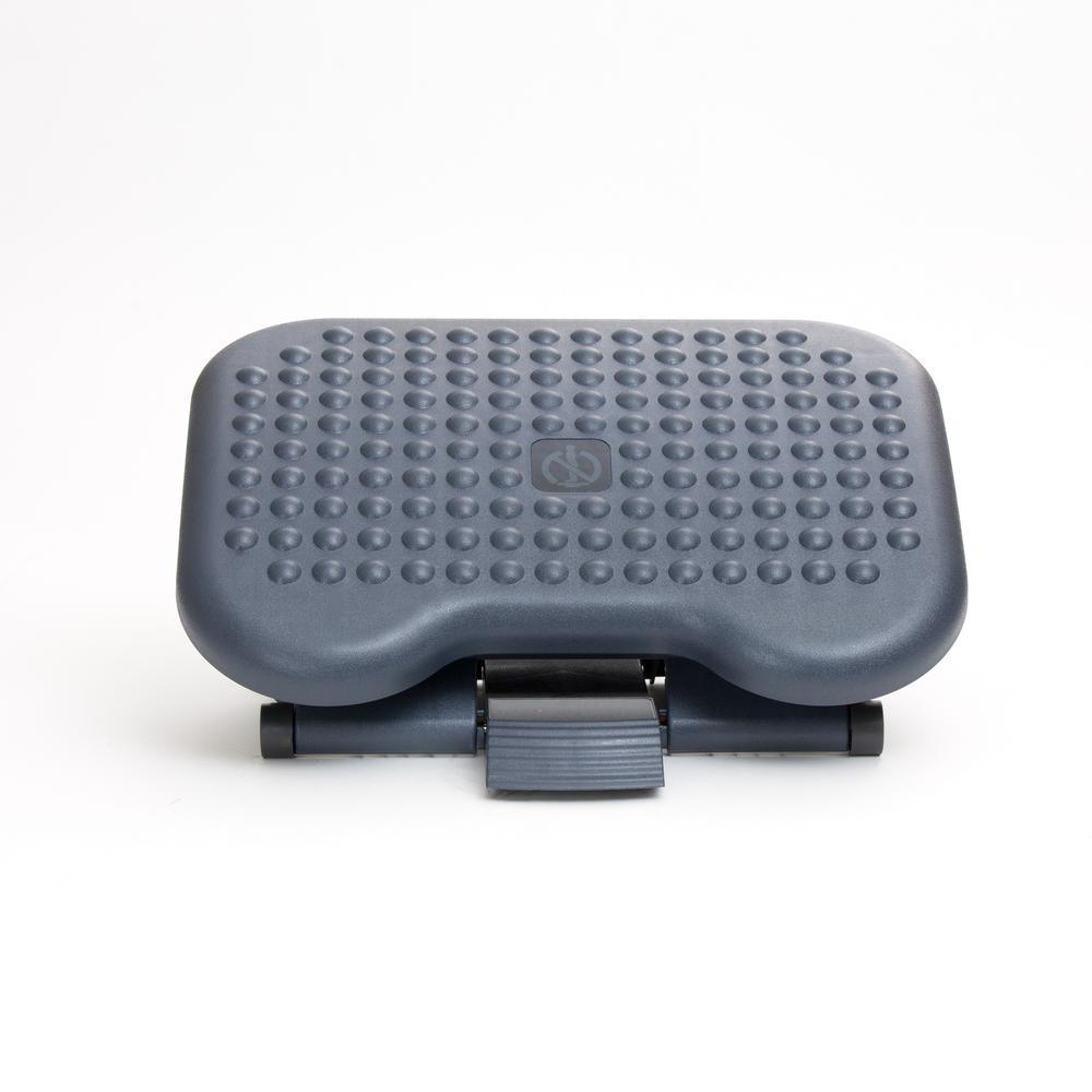 Black Plastic 3-Position Adjustable Height Ergonomic Foot Rest - Super Arbor