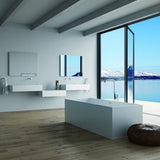 Talence 67 in. Acrylic Flatbottom Freestanding Bathtub in White - Super Arbor