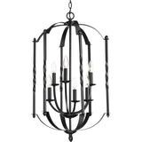 Progress Lighting Greyson 6-Light Black Rustic Chandelier