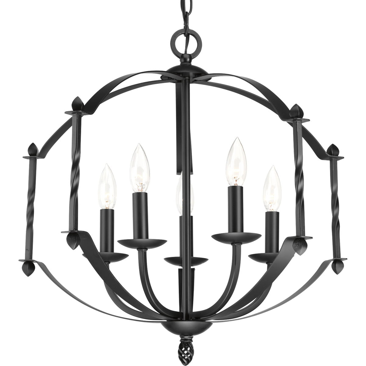 Progress Lighting Greyson 5-Light Black Rustic Chandelier