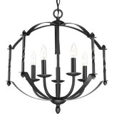 Progress Lighting Greyson 5-Light Black Rustic Chandelier