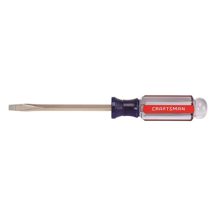 CRAFTSMAN Acetate Handle 3/16-in Slottedhead Screwdriver