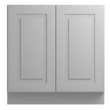 Home Decorators Collection Grayson 33 in. W x 24 in. D x 34.5 in. H Assembled Plywood Full Height Door Base Kitchen Cabinet in Pearl Gray