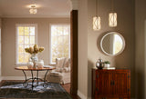 Kichler Edenbrook 11.38-in Brushed Nickel Modern/Contemporary Incandescent Semi-Flush Mount Light