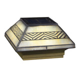 Deckorators 4-in x 4-in 4-Lumen 1-Watt Stained Glass Solar LED Outdoor Post Cap Light (4000 K)