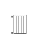 Freedom Easton 4-ft H x 3-ft W Black Aluminum Decorative Walk-thru Fence Gate