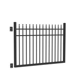 Freedom Providence Black Aluminum Spaced Picket Arched-top Decorative Fence Gate