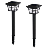 Portfolio 12X Brighter 14.4-Lumen Black Solar Integrated LED Path Light, 2-Pack