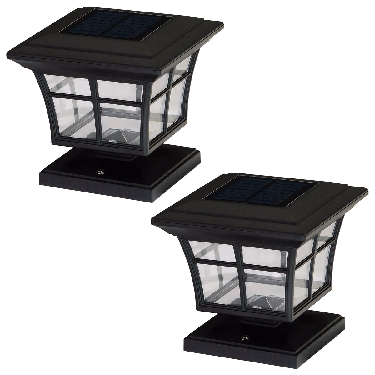 Portfolio 12X Brighter 14.4-Lumen Black Solar Integrated LED Path Light, 2-Pack