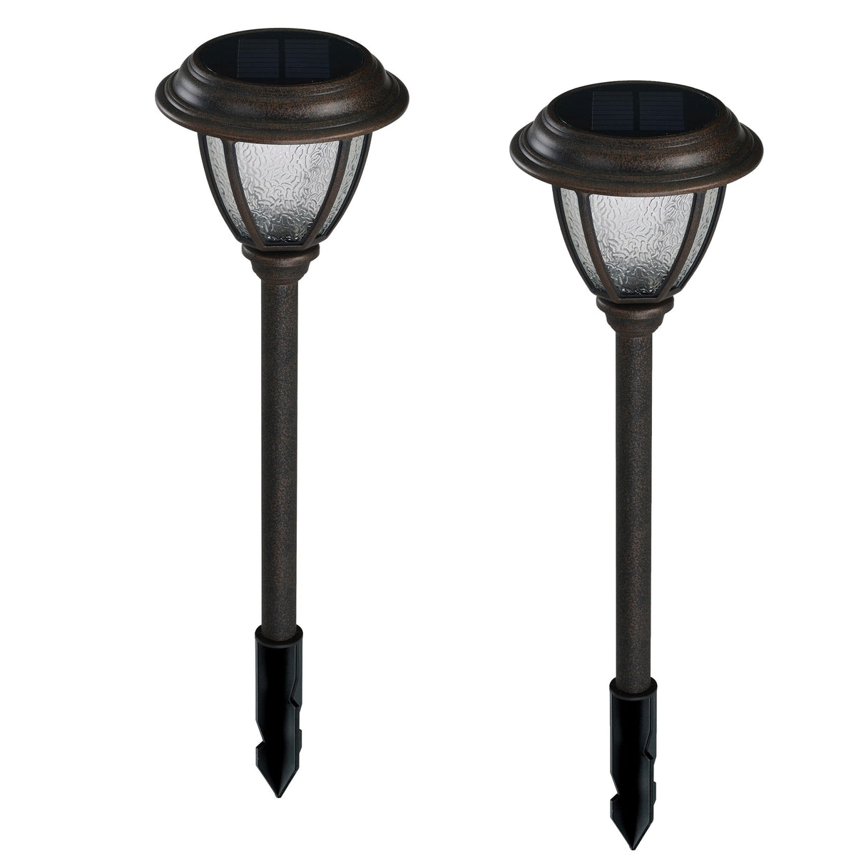 Portfolio 2-Pack Solar Path Light Kit, 24-Lumen, Bronze, 3500K (LED, Solar-Powered)