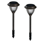 Portfolio 2-Pack Solar Path Light Kit, 24-Lumen, Bronze, 3500K (LED, Solar-Powered)