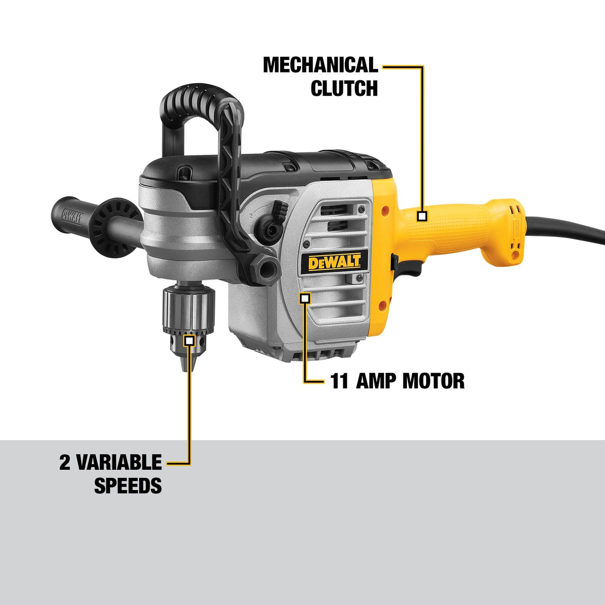 DEWALT 11-Amp 1/2-in Keyed Corded Stud & Joist Drill (DWD450)