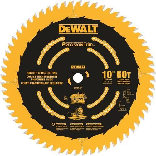 DEWALT Precision Trim 10-in 60-Tooth Carbide Miter/Table Saw Blade