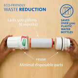2-Stage Under Counter Water Filtration System with Brushed Nickel Finish Faucet