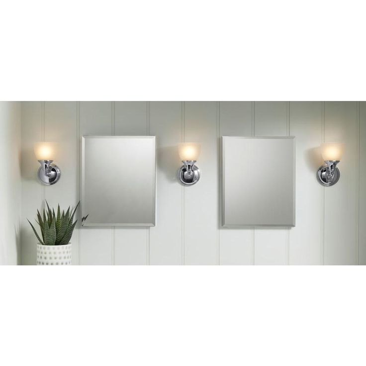 15.5 in. W x 19.5 in. H x 5 in. D Aluminum Recessed Medicine Cabinet
