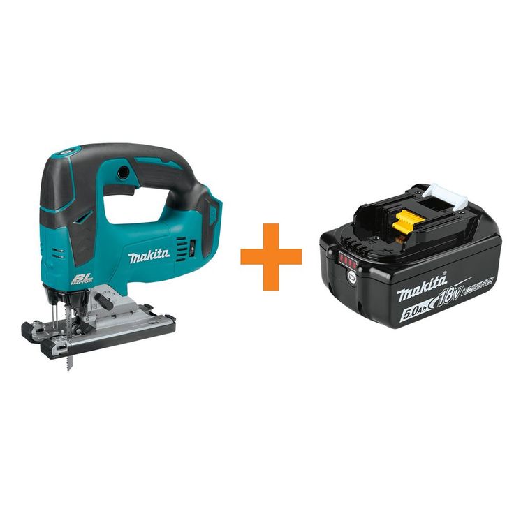 18-Volt LXT Lithium-Ion Brushless Cordless Jig Saw, Tool Only with Bonus 18-Volt LXT Lithium-Ion 5.0 Ah Battery