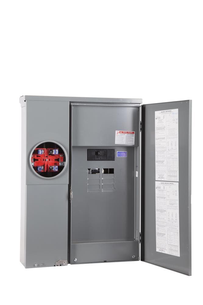 Square D Homeline Ring Type Overhead/Underground 200-Amp 8-space load center - front view