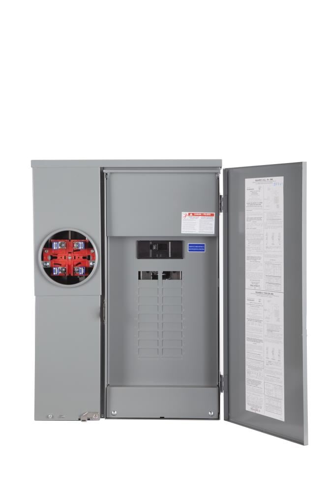 Square D Homeline Ring Type Overhead/Underground 200-Amp 20-space load center - front view